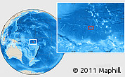 Shaded Relief Location Map of the area around 8° 44' 0" S, 176° 1' 30" E