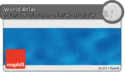Physical Panoramic Map of the Area around 8° 44' 0" S, 176° 43' 29" W