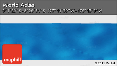 Physical Panoramic Map of the Area around 8° 44' 0" S, 176° 43' 29" W