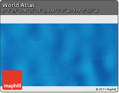 Shaded Relief 3D Map of the Area around 8° 44' 0" S, 177° 34' 29" W