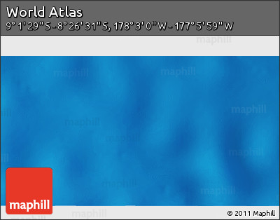 Shaded Relief 3D Map of the Area around 8° 44' 0" S, 177° 34' 29" W