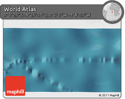 Satellite 3D Map of the Area around 8° 44' 0" S, 1° 37' 30" W