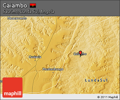 Physical 3D Map of Caiambo