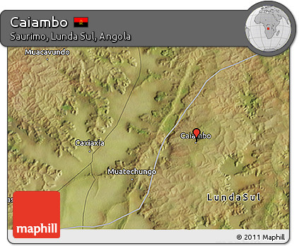 Satellite 3D Map of Caiambo