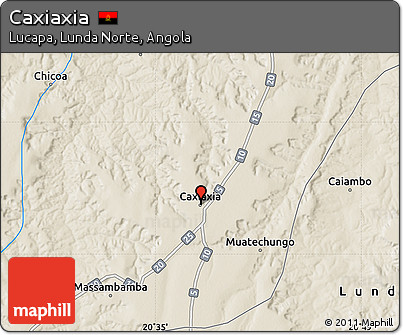 Shaded Relief Map of Caxiaxia