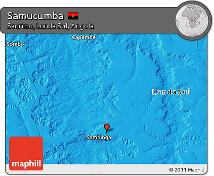 Political 3D Map of Samucumba