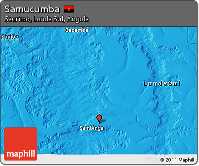 Political 3D Map of Samucumba