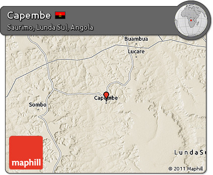 Shaded Relief 3D Map of Capembe