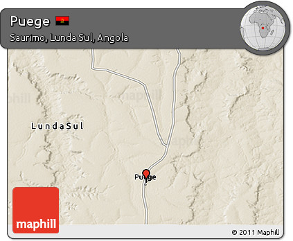 Shaded Relief 3D Map of Puege