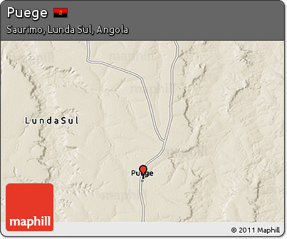 Shaded Relief 3D Map of Puege