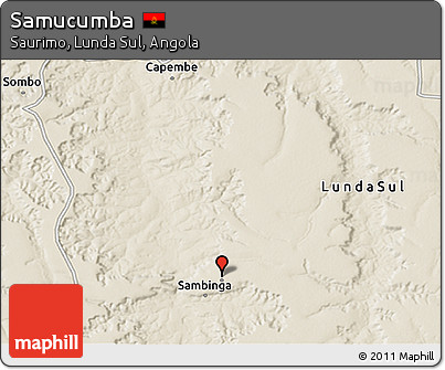 Shaded Relief 3D Map of Samucumba