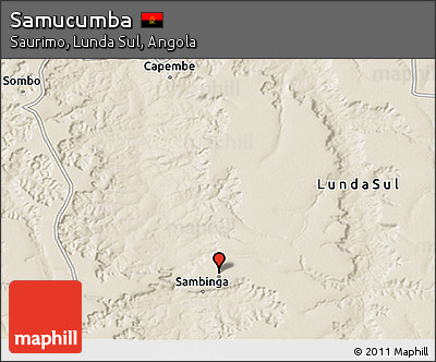 Shaded Relief 3D Map of Samucumba