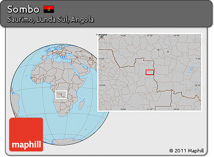 Gray Location Map of Sombo