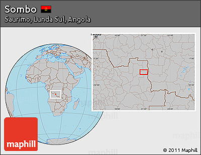 Gray Location Map of Sombo
