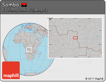Gray Location Map of Sombo