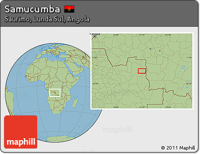 Savanna Style Location Map of Samucumba