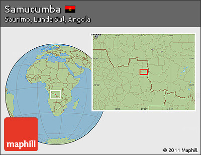 Savanna Style Location Map of Samucumba