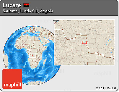 Shaded Relief Location Map of Lucare