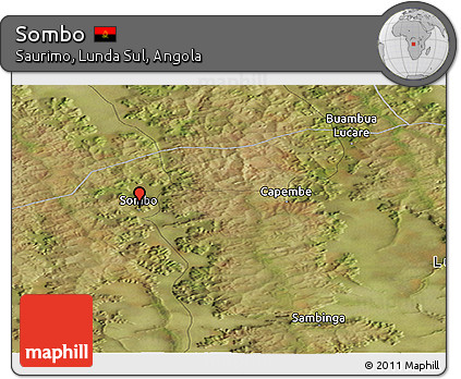 Satellite Panoramic Map of Sombo