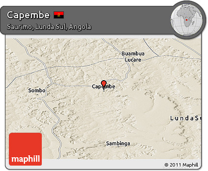 Shaded Relief Panoramic Map of Capembe