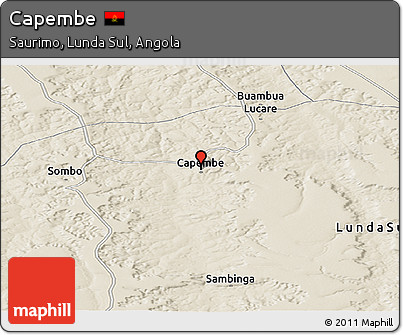 Shaded Relief Panoramic Map of Capembe