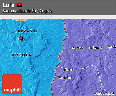 Political 3D Map of Luia