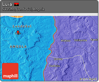 Political 3D Map of Luia