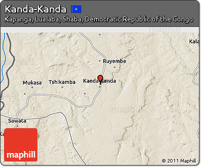 Shaded Relief 3D Map of Kanda-Kanda