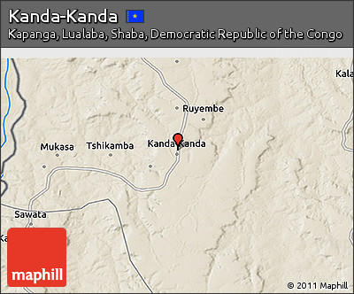 Shaded Relief 3D Map of Kanda-Kanda