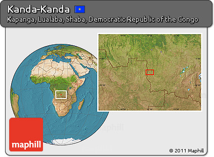 Satellite Location Map of Kanda-Kanda