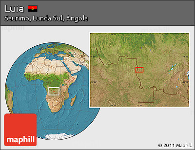 Satellite Location Map of Luia