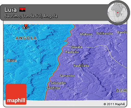 Political Panoramic Map of Luia
