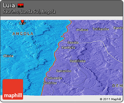 Political Panoramic Map of Luia