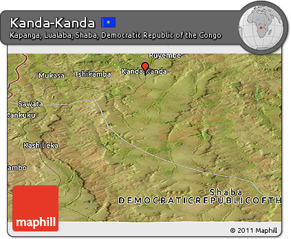 Satellite Panoramic Map of Kanda-Kanda