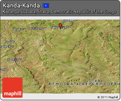 Satellite Panoramic Map of Kanda-Kanda
