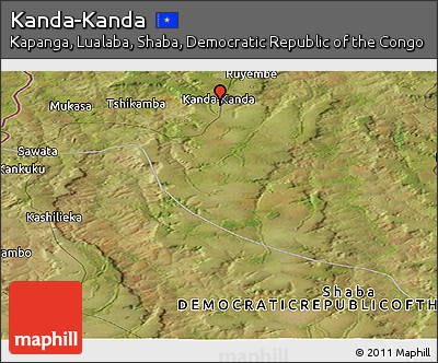 Satellite Panoramic Map of Kanda-Kanda