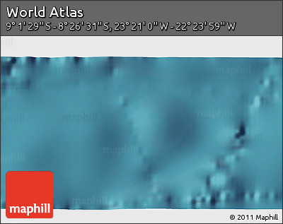 Satellite 3D Map of the Area around 8° 44' 0" S, 22° 52' 30" W