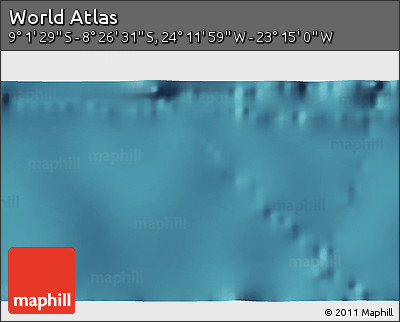 Satellite 3D Map of the Area around 8° 44' 0" S, 23° 43' 30" W