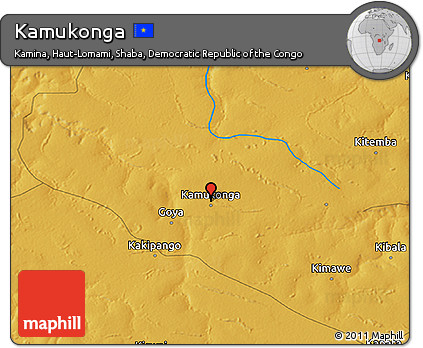 Physical 3D Map of Kamukonga