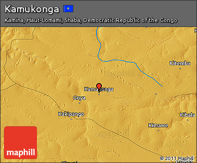 Physical 3D Map of Kamukonga