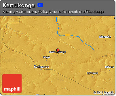 Physical 3D Map of Kamukonga