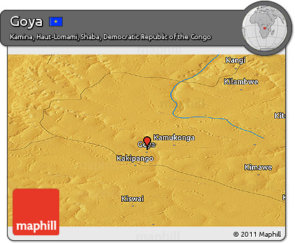 Physical Panoramic Map of Goya