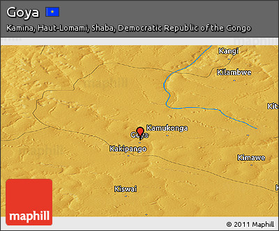 Physical Panoramic Map of Goya