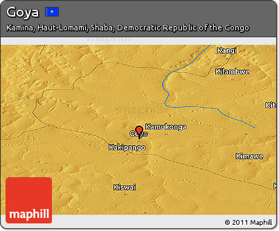 Physical Panoramic Map of Goya