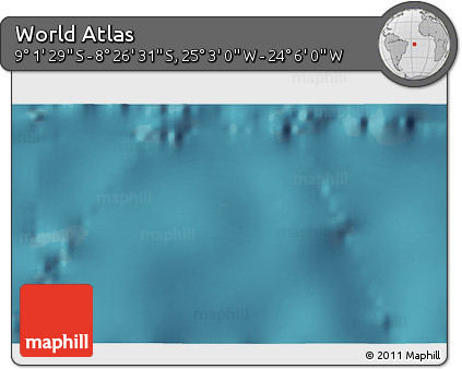 Satellite 3D Map of the Area around 8° 44' 0" S, 24° 34' 30" W
