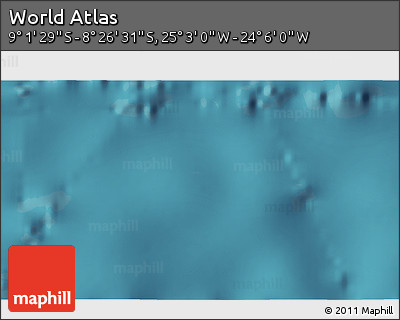 Satellite 3D Map of the Area around 8° 44' 0" S, 24° 34' 30" W