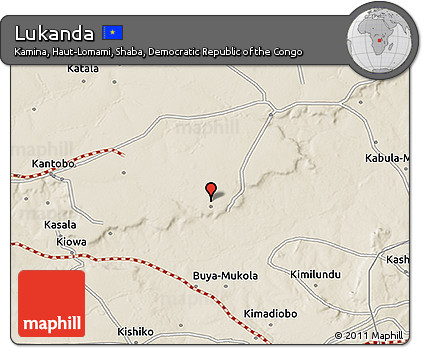 Shaded Relief 3D Map of Lukanda