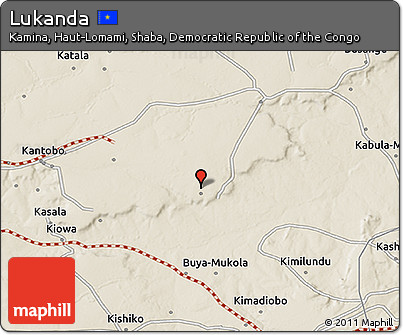 Shaded Relief 3D Map of Lukanda