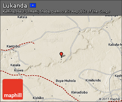 Shaded Relief 3D Map of Lukanda