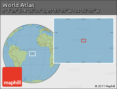Savanna Style Location Map of the Area around 8° 44' 0" S, 25° 25' 29" W